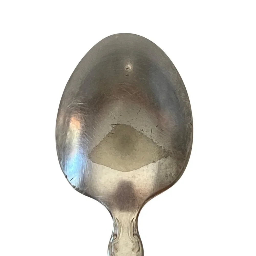 Vintage 1927 Ralp H. Hogan Silverplate Spoon Ornate Design Collectible Flatware